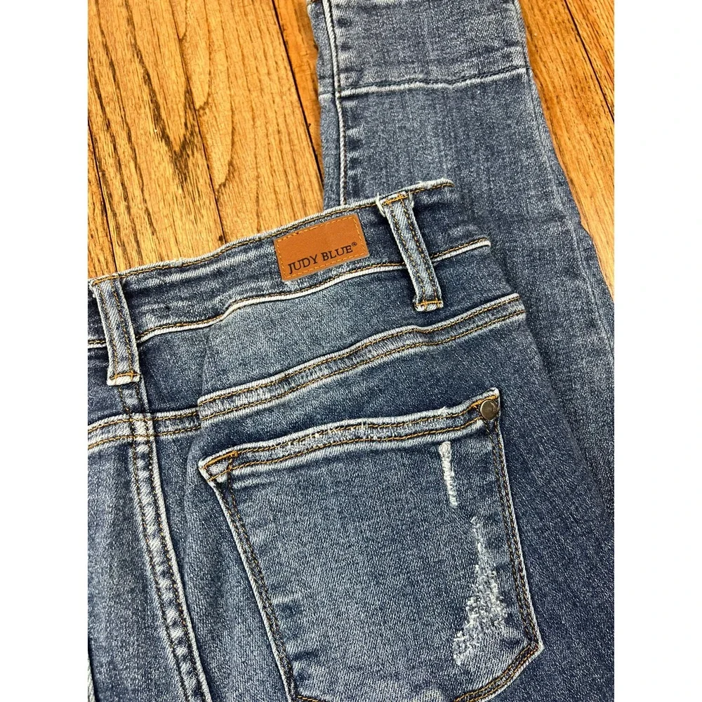 Judy Blue High Rise Sz 9|29 Medium‎ Wash Stretch Denim Women's Plaid Jeans